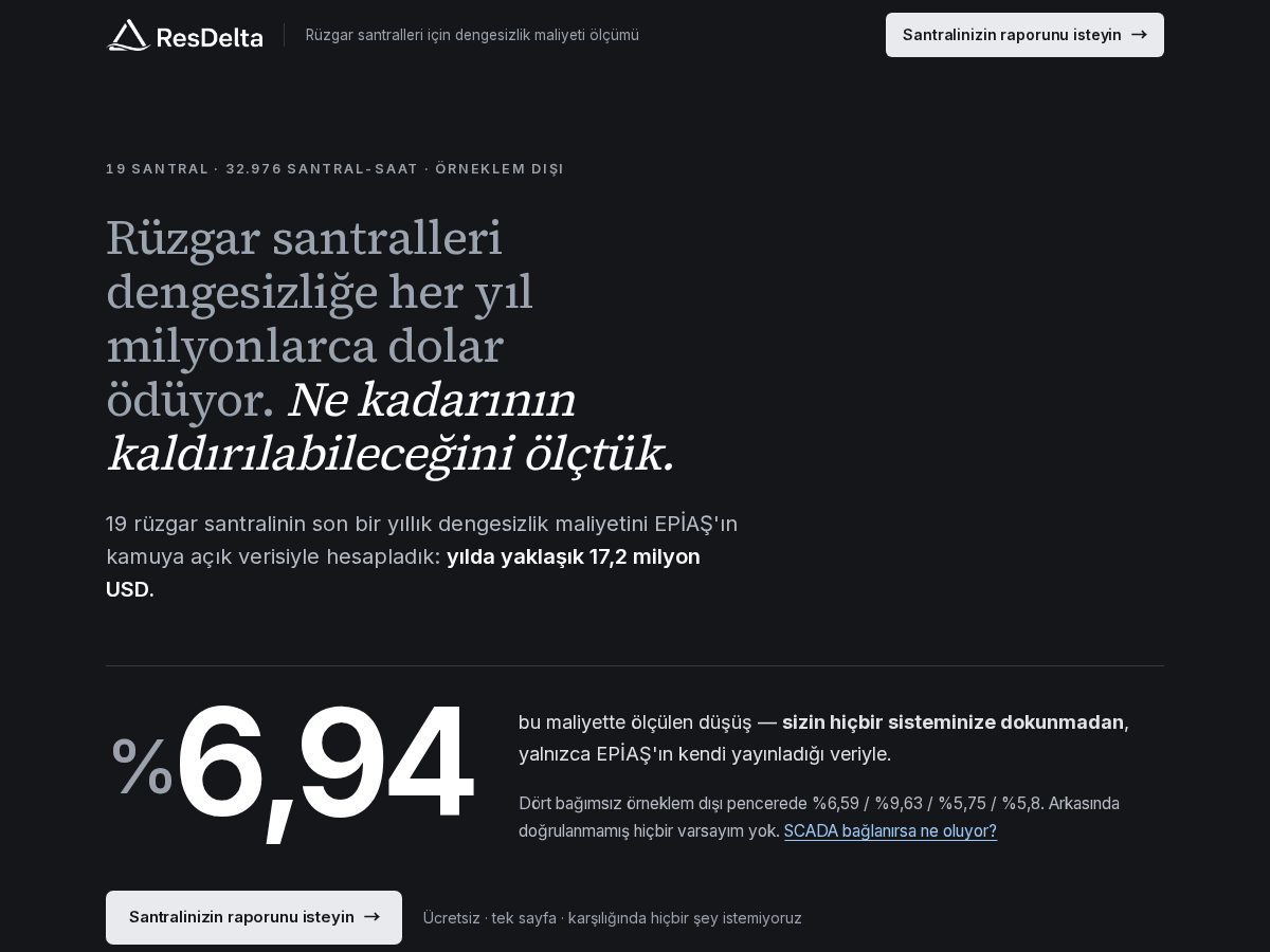 Landing-page snapshot of resdelta.com