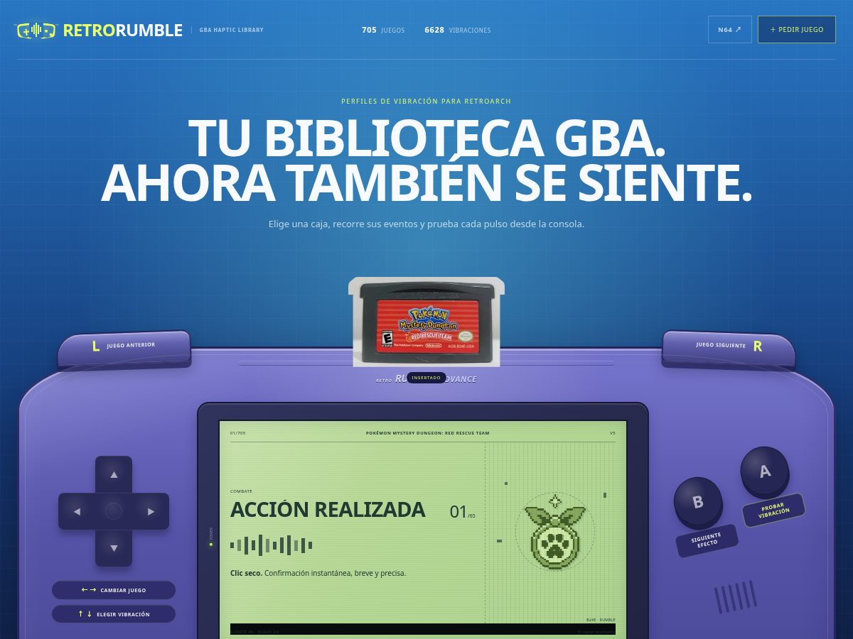 Landing-page snapshot of retrorumble.xyz