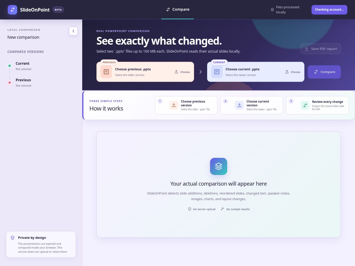 Landing-page snapshot of slideonpoint.com