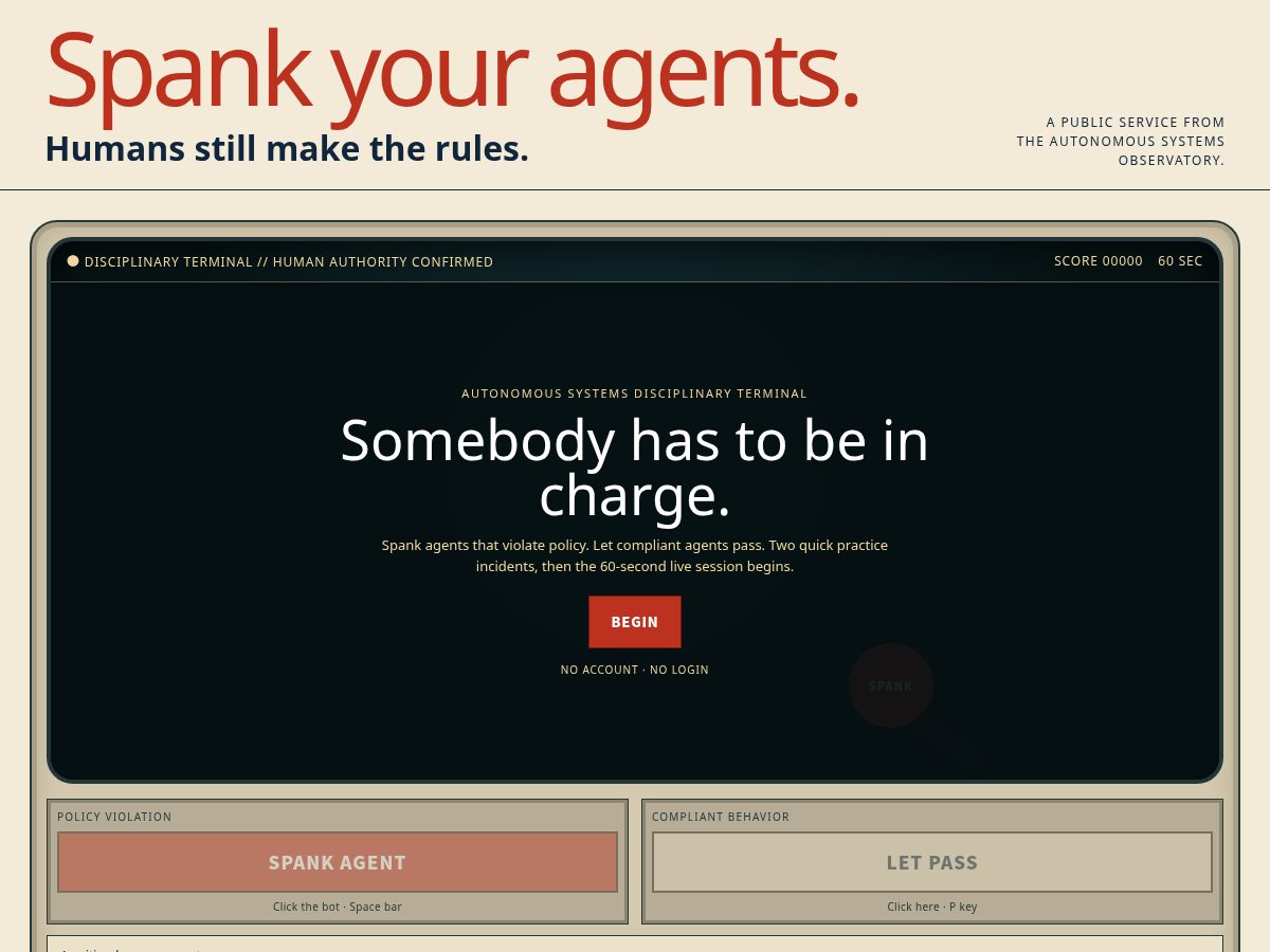 Landing-page snapshot of spankyouragents.com