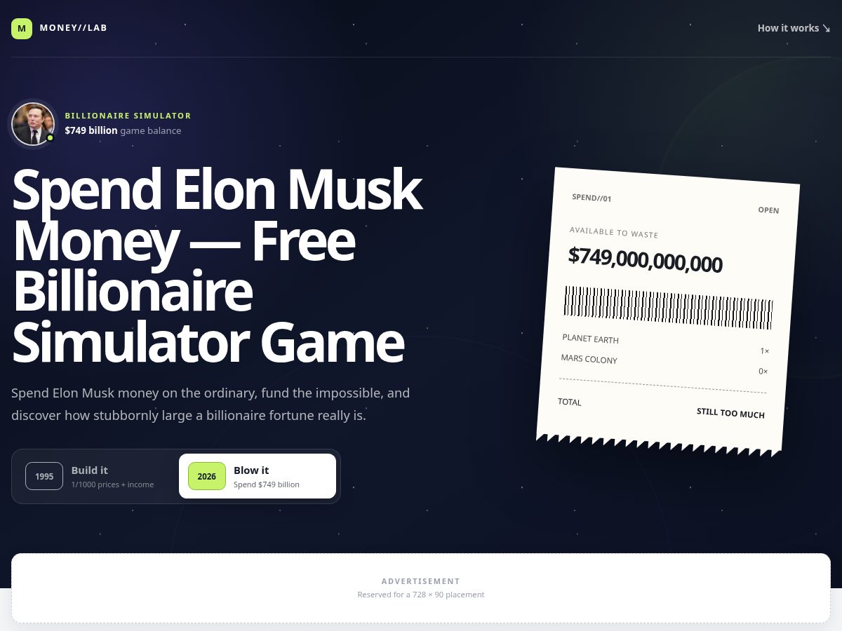 Landing-page snapshot of spendelonmusk.fun
