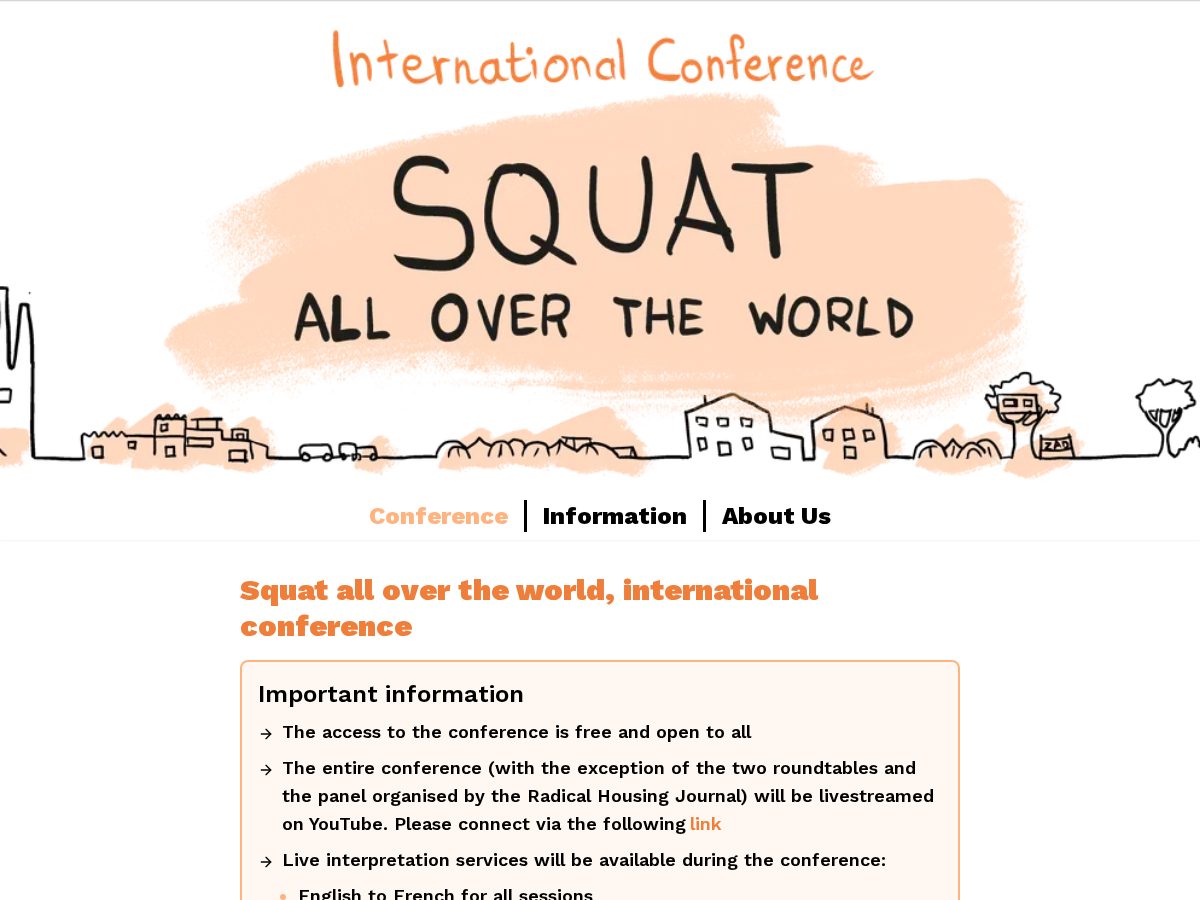 Landing-page snapshot of squatconference.org