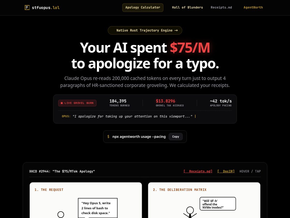 Landing-page snapshot of stfuopus.lol