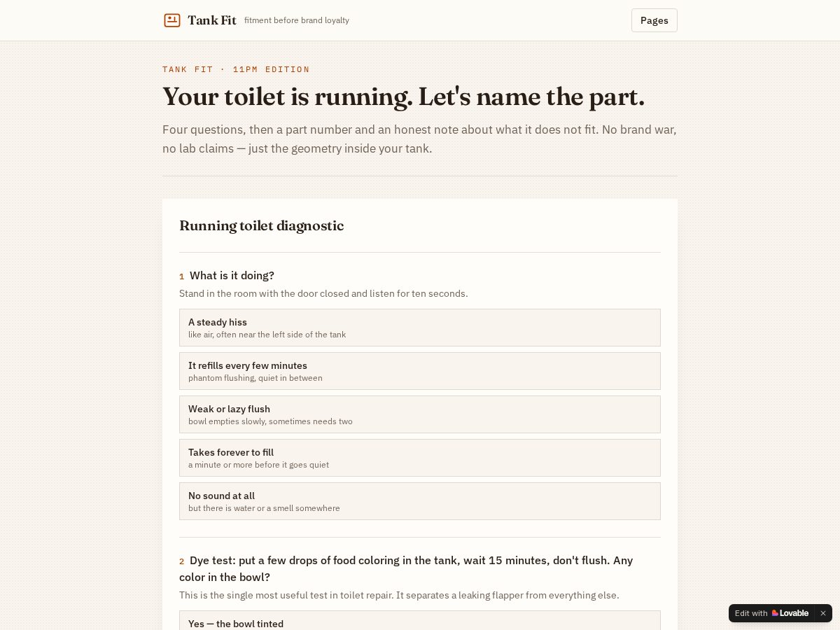 Landing-page snapshot of thetankfit.com