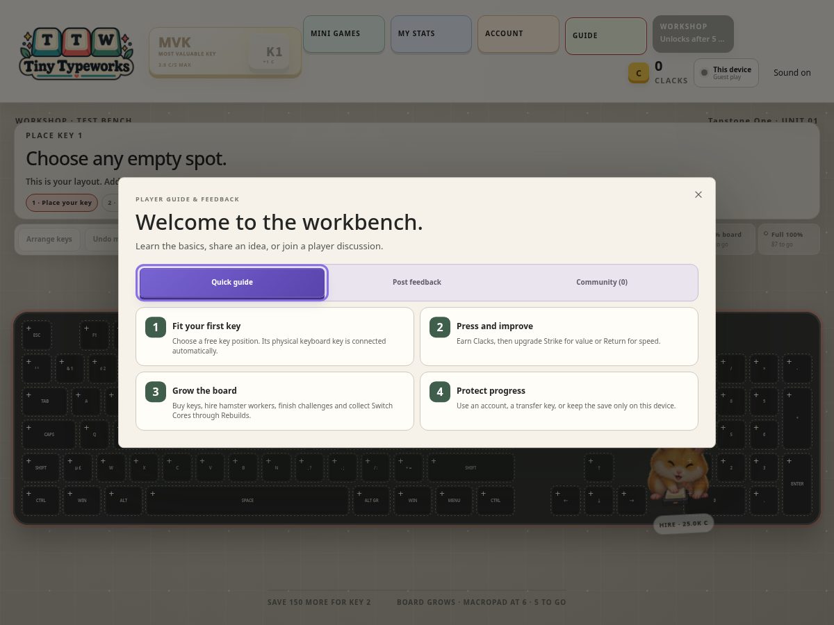 Landing-page snapshot of tinytypeworks.com