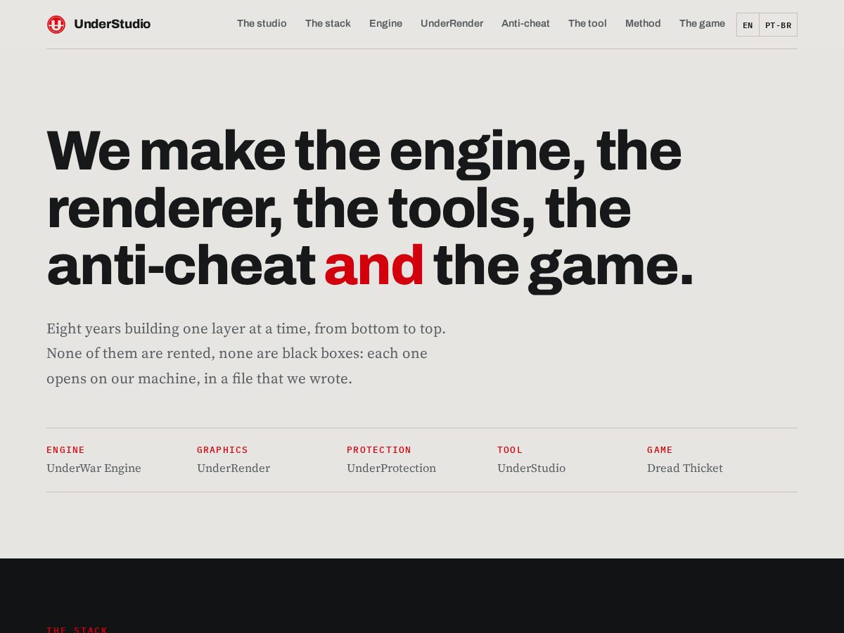 Landing-page snapshot of understudio.cloud