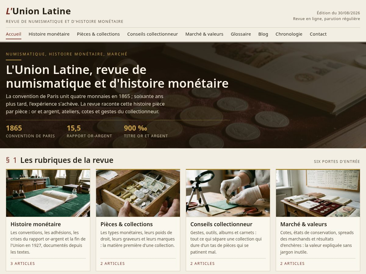 Landing-page snapshot of unionlatine.com