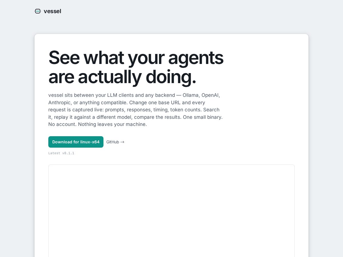 Landing-page snapshot of vesselproxy.app
