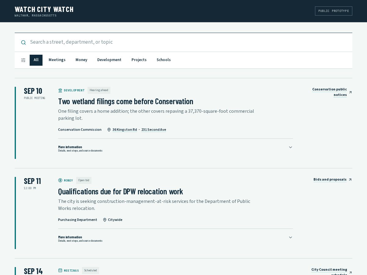 Landing-page snapshot of watchcitywatch.org
