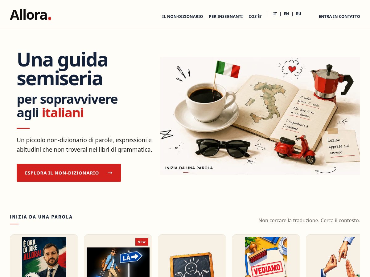 Landing-page snapshot of allorapunto.com