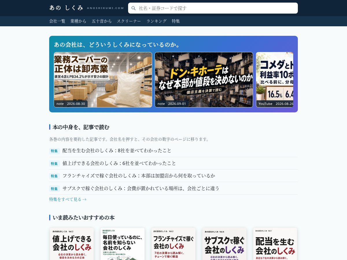 Landing-page snapshot of anoshikumi.com