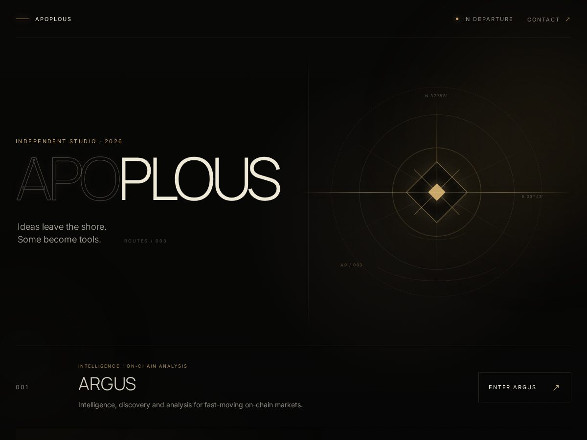 Landing-page snapshot of apoplous.tech