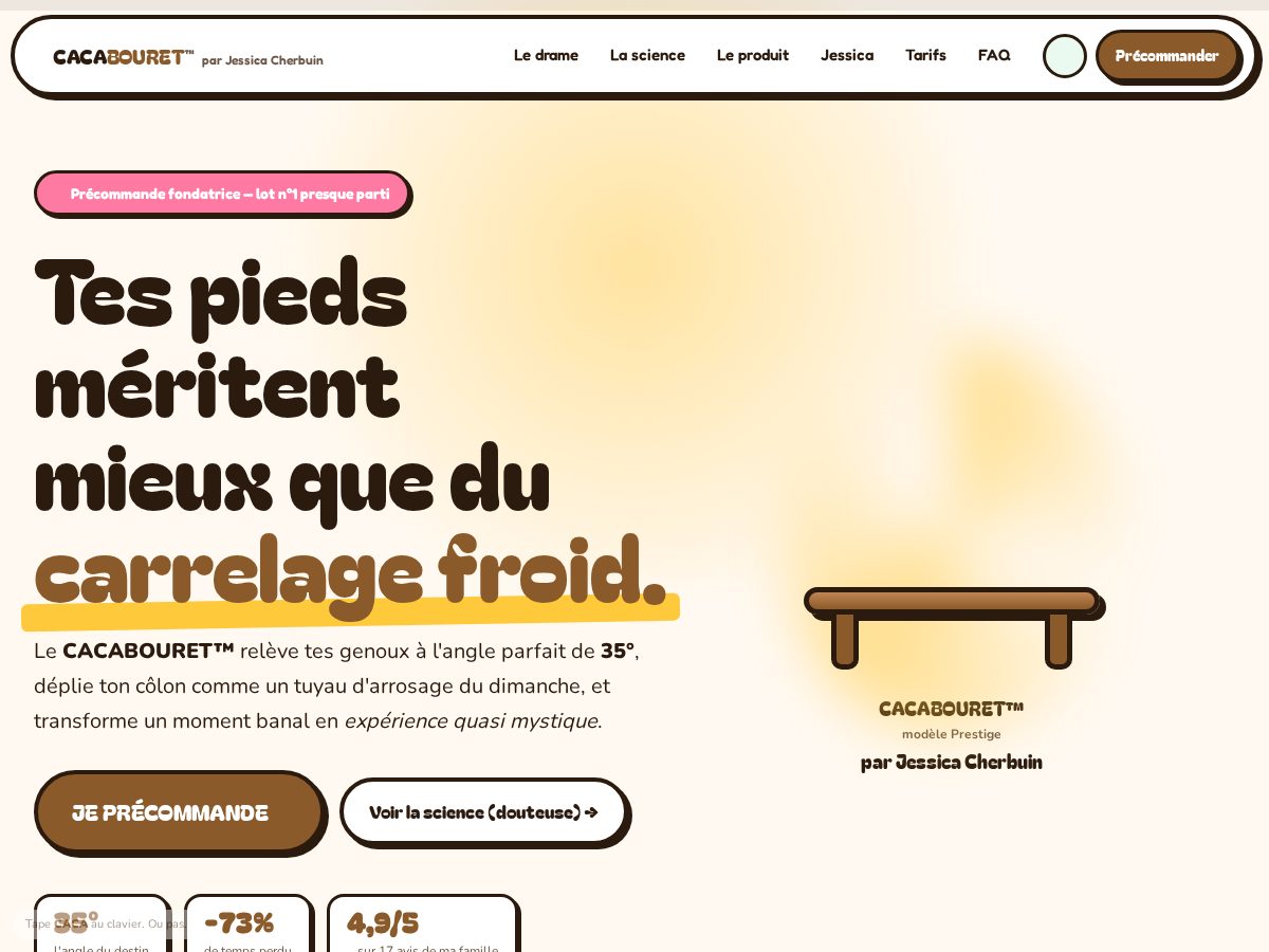 Landing-page snapshot of cacabouret.com