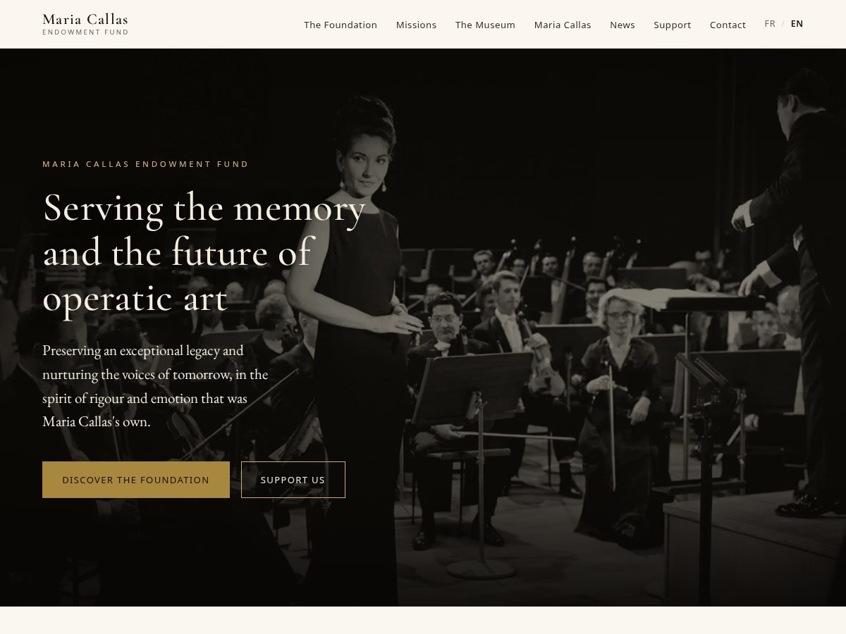 Landing-page snapshot of callas.foundation