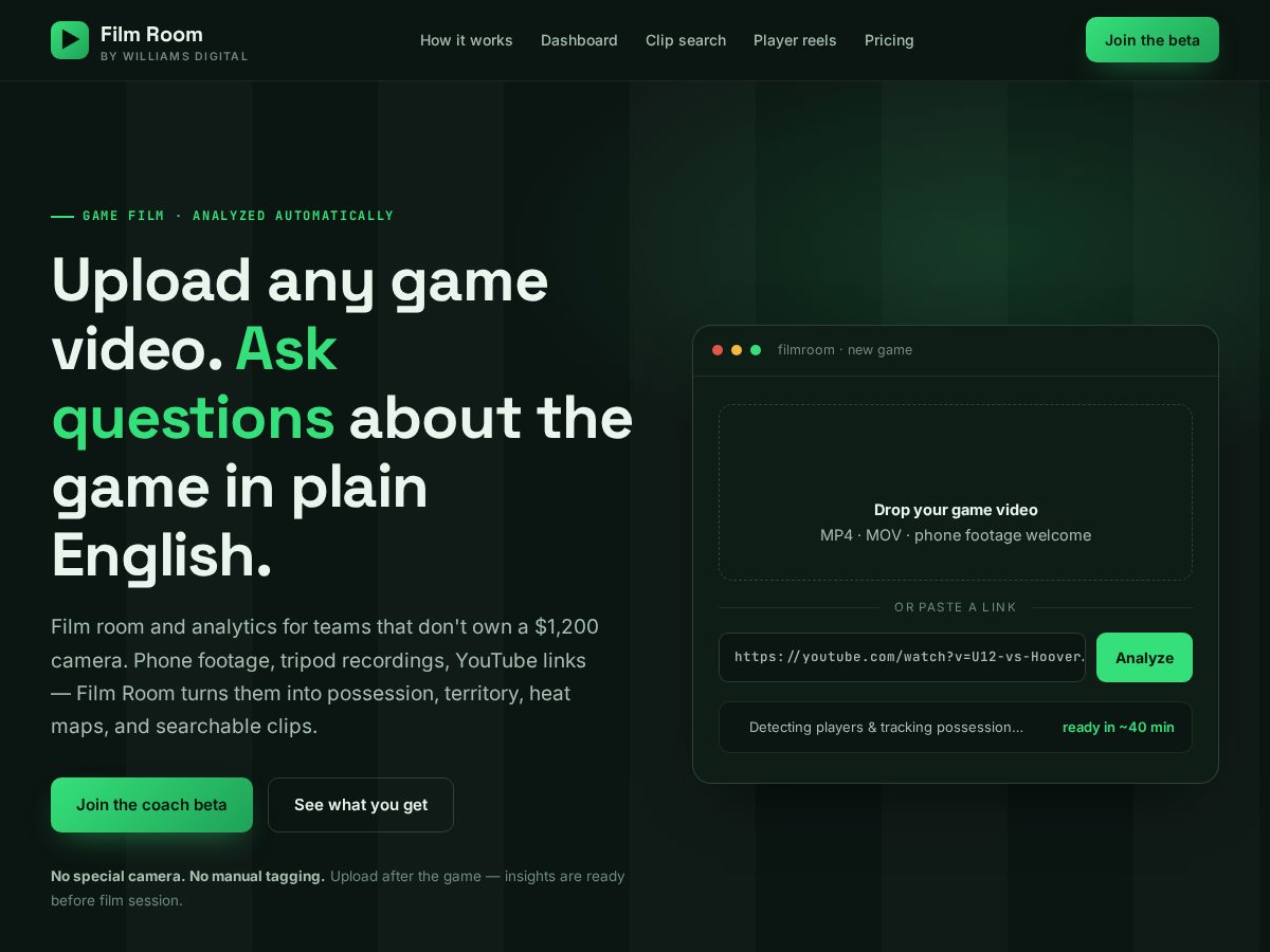 Landing-page snapshot of canvassports.app