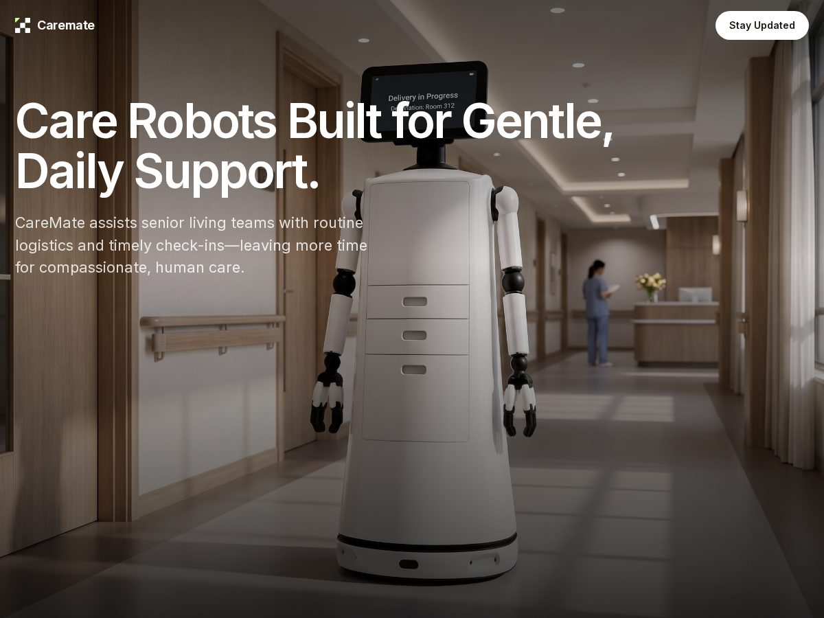 Landing-page snapshot of caremate.life