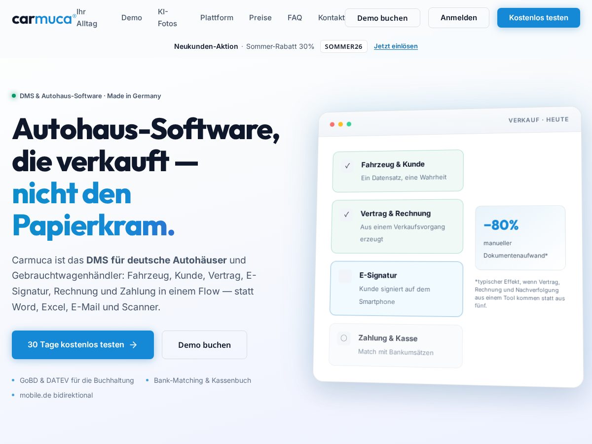 Landing-page snapshot of carmuca.shop
