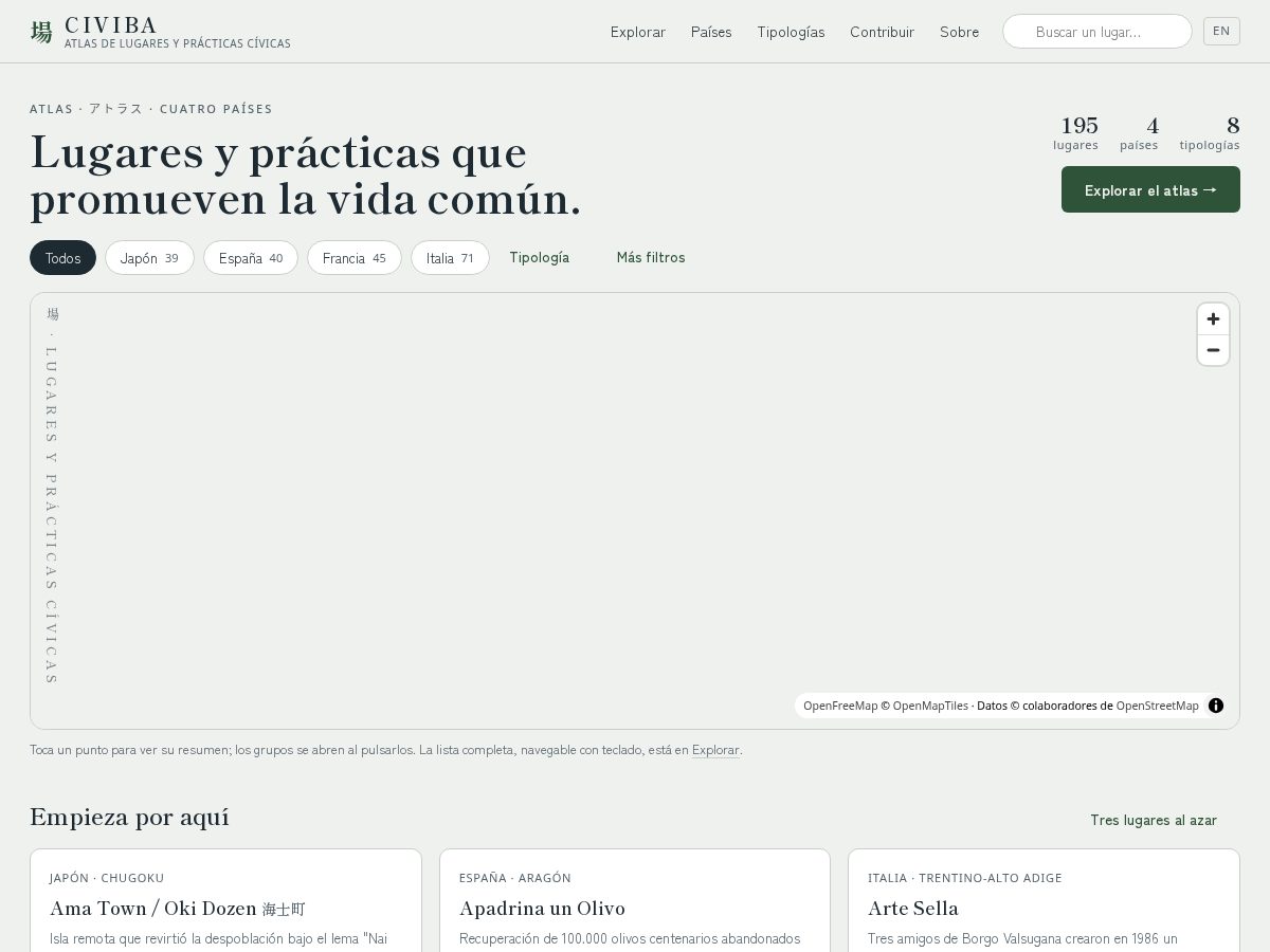 Landing-page snapshot of civiba.com