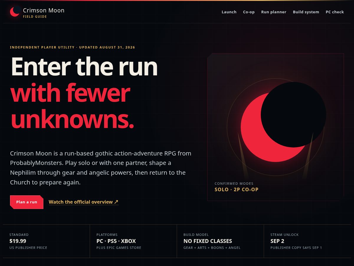 Landing-page snapshot of crimson-moon-game.wiki