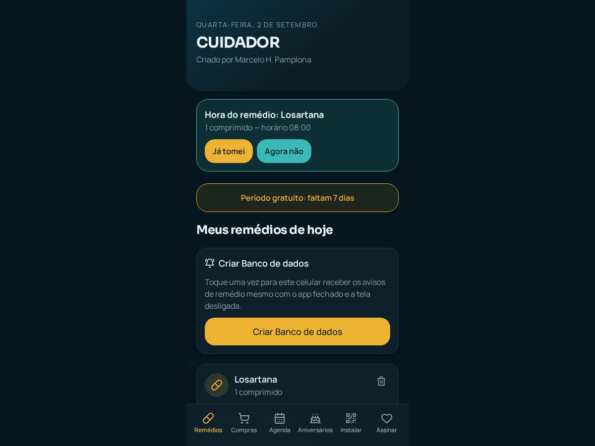Landing-page snapshot of cuidador.online