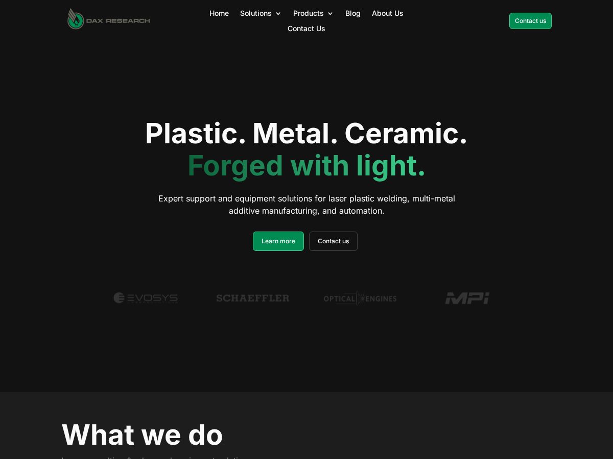 Landing-page snapshot of daxresearch.info
