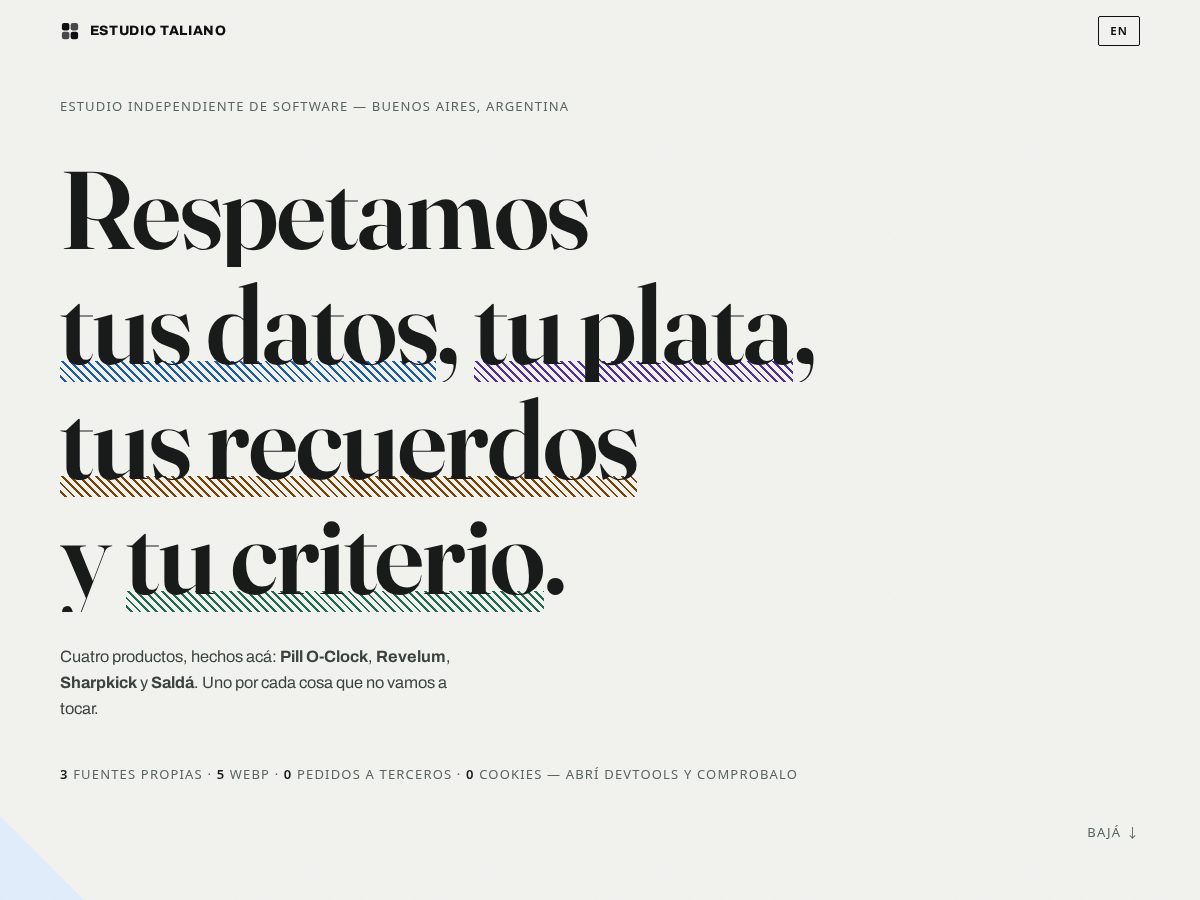 Landing-page snapshot of estudiotaliano.com