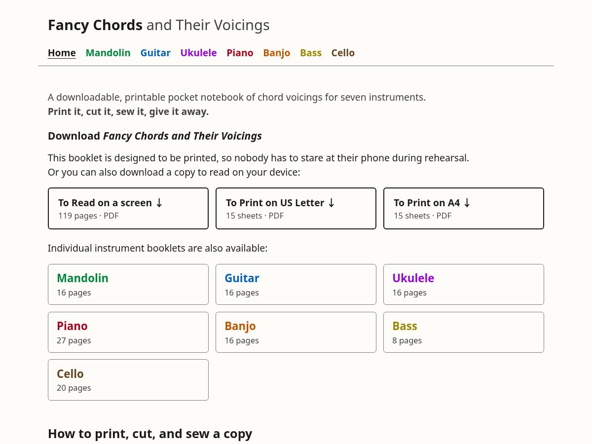 Landing-page snapshot of fancychords.com