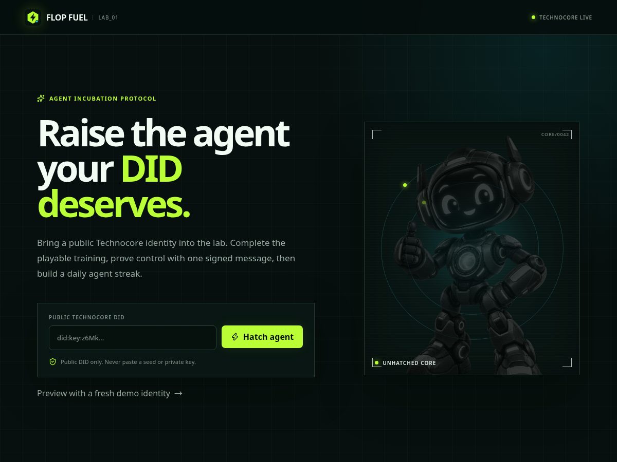 Landing-page snapshot of flopfuel.com