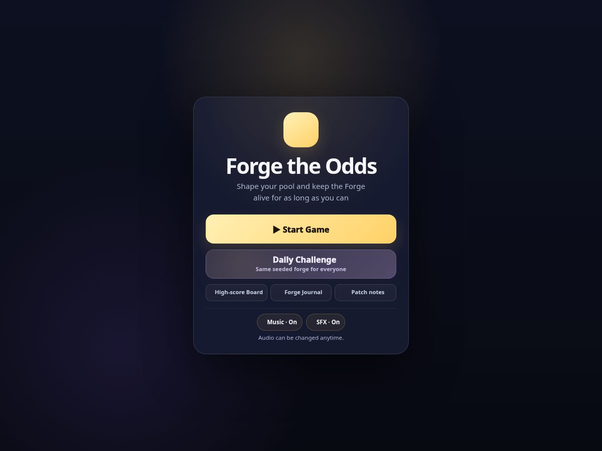 Landing-page snapshot of forgetheodds.com