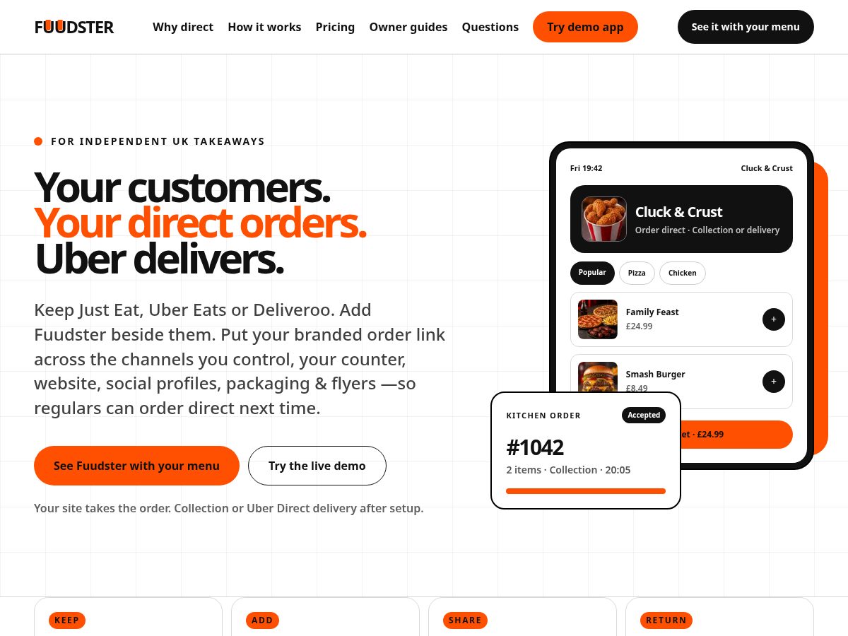 Landing-page snapshot of fuudster.com
