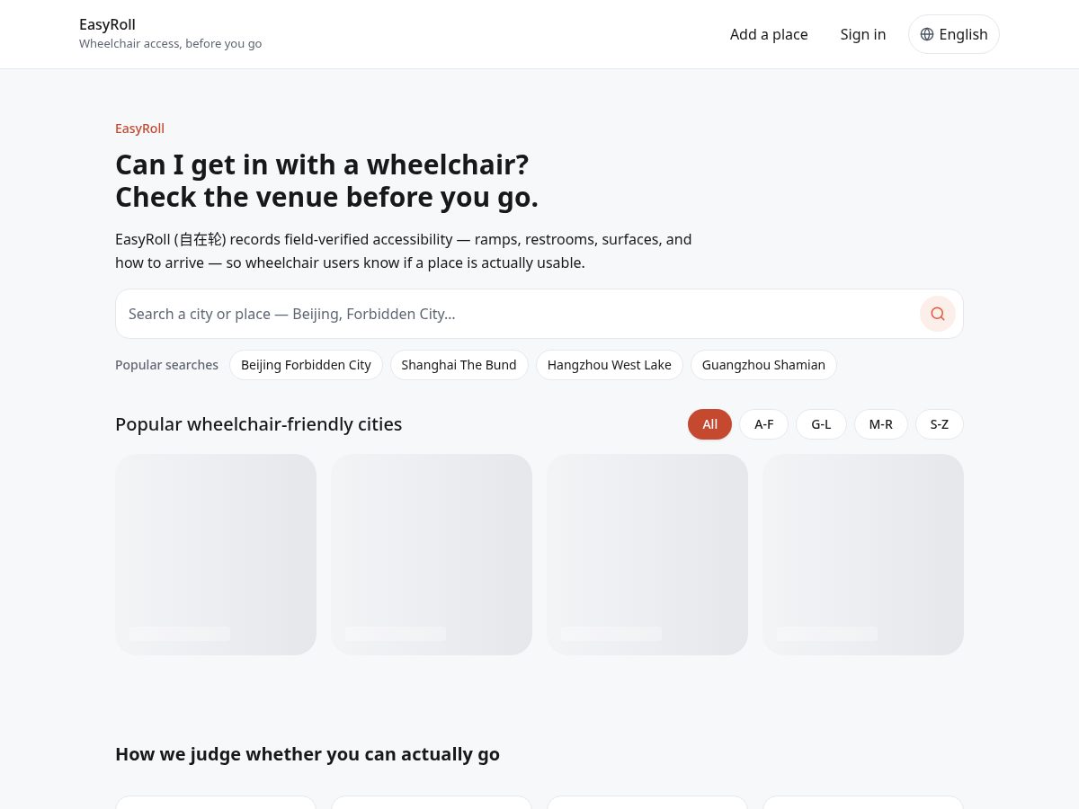 Landing-page snapshot of geteasyroll.com
