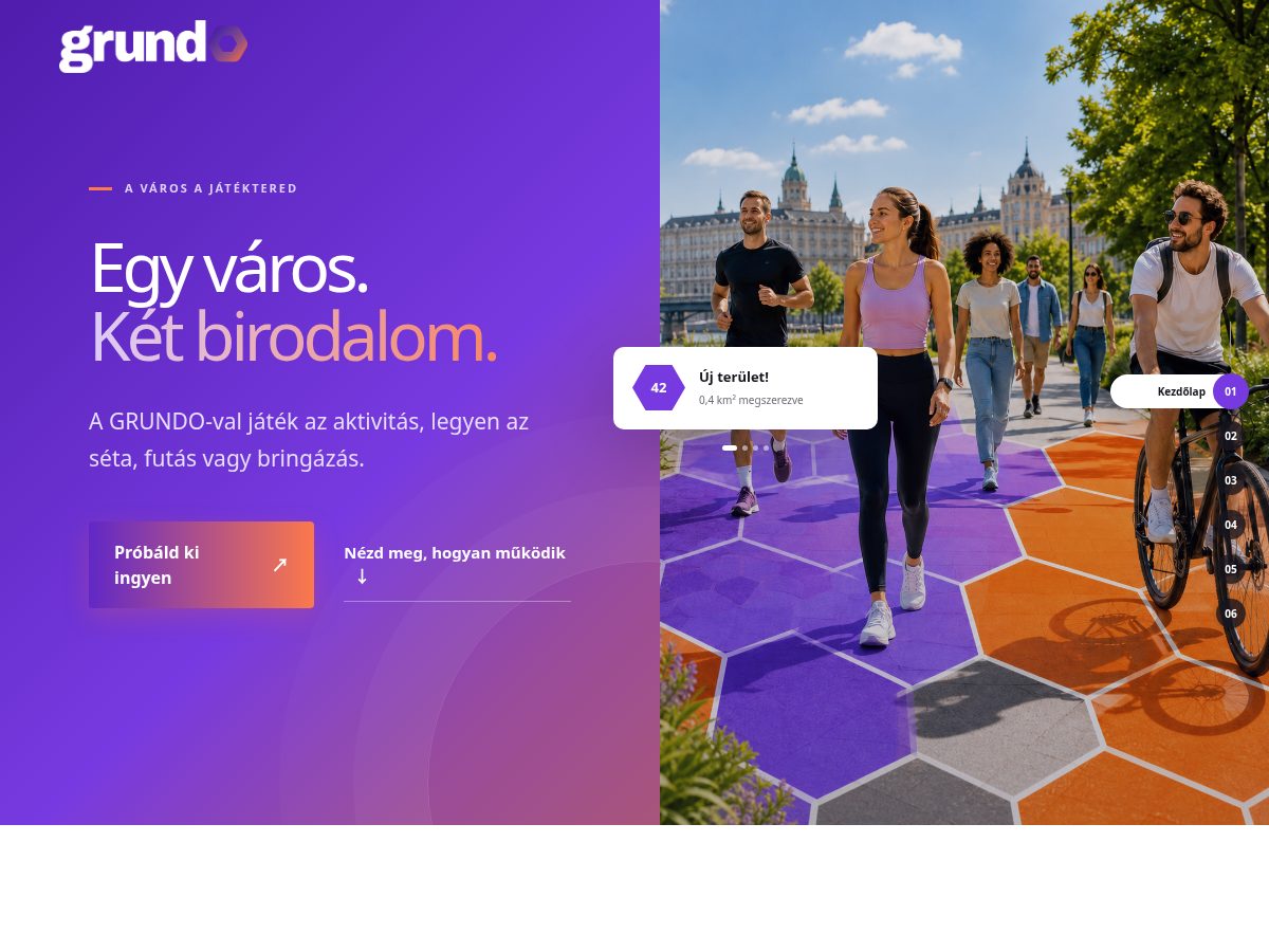 Landing-page snapshot of grundoapp.com