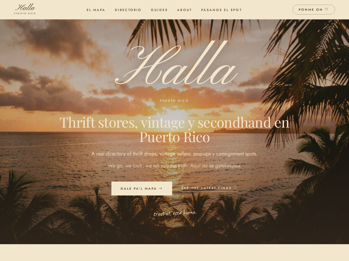 Landing-page snapshot of hallapr.com