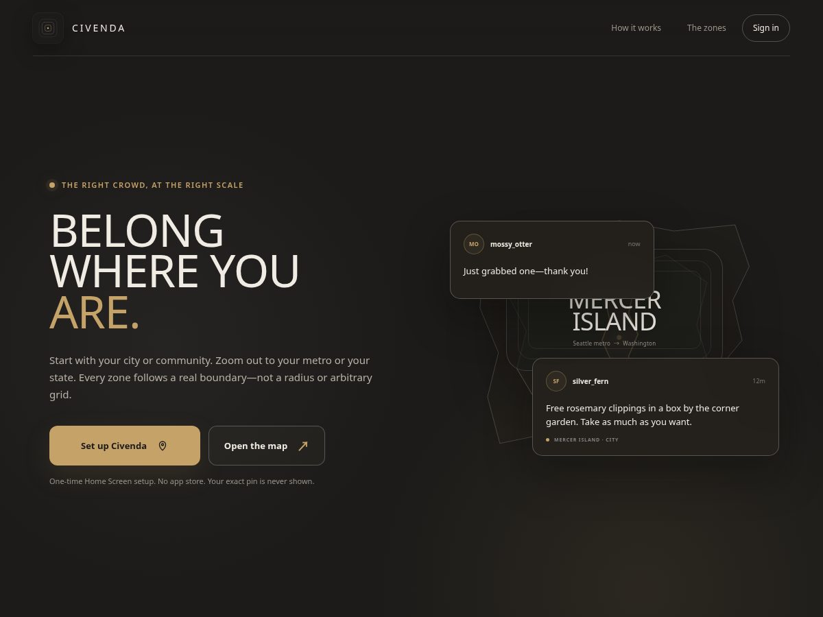 Landing-page snapshot of hexhood.com