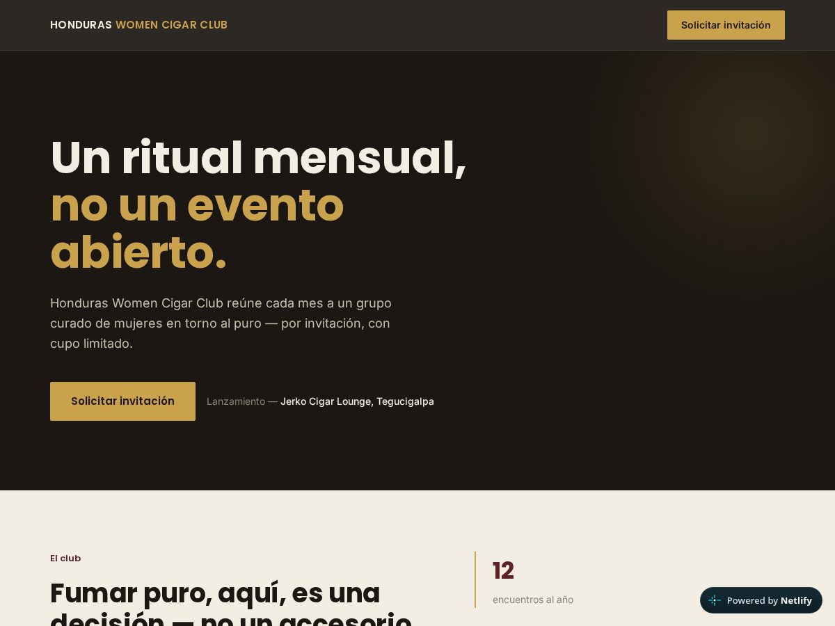 Landing-page snapshot of honduraswomencigar.club