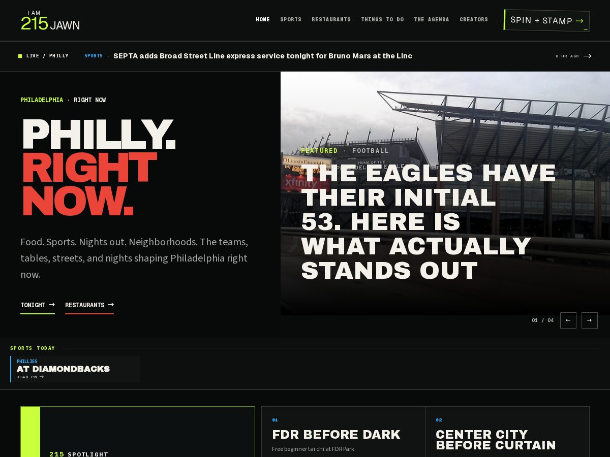 Landing-page snapshot of iam215jawn.net