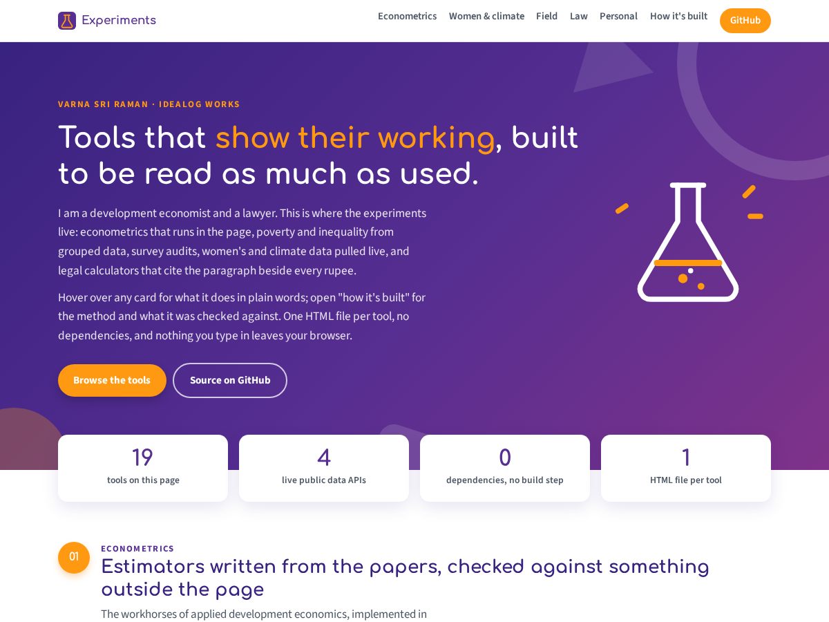 Landing-page snapshot of idealogworks.foo