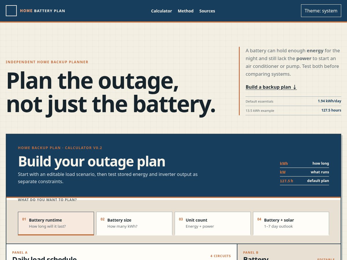 Landing-page snapshot of instahomebattery.com