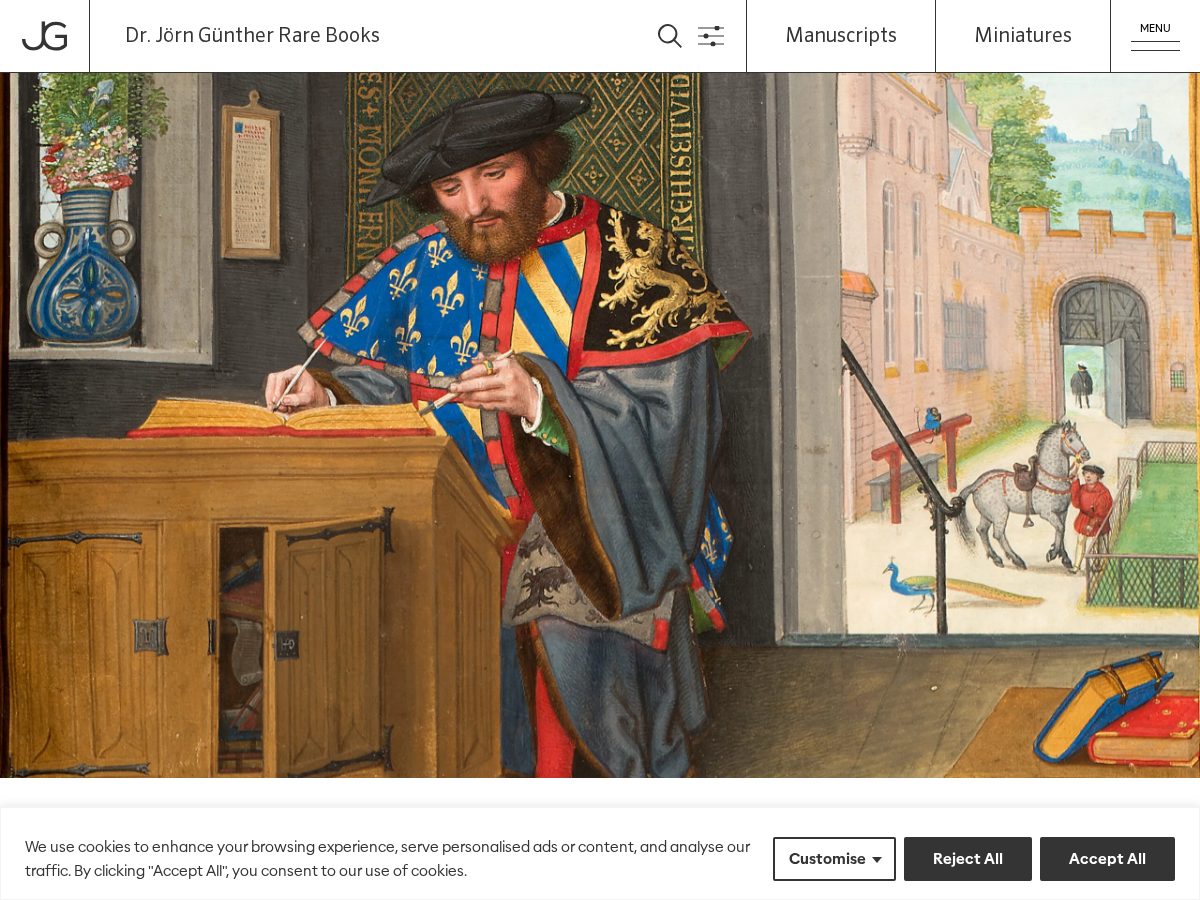 Landing-page snapshot of jg-rarebooks.com