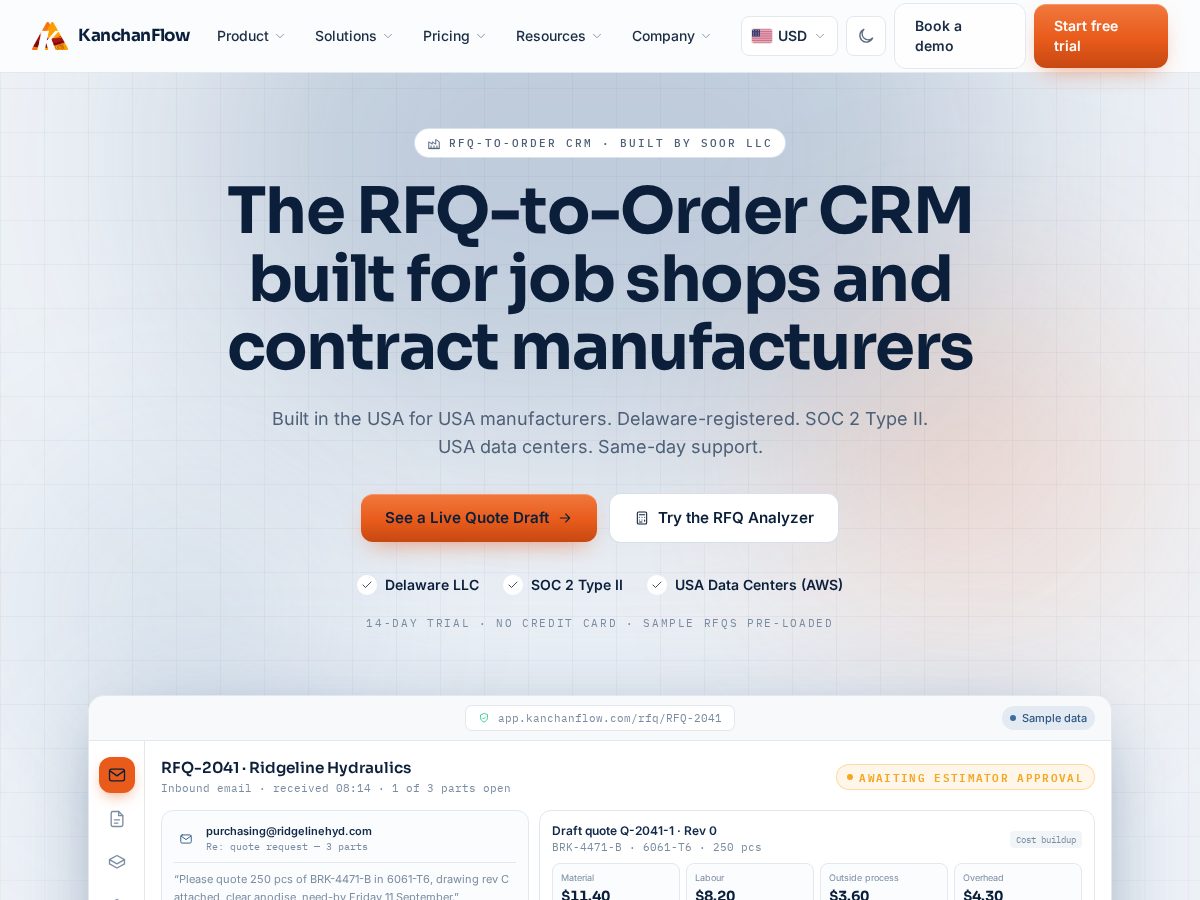 Landing-page snapshot of kanchanflow.com