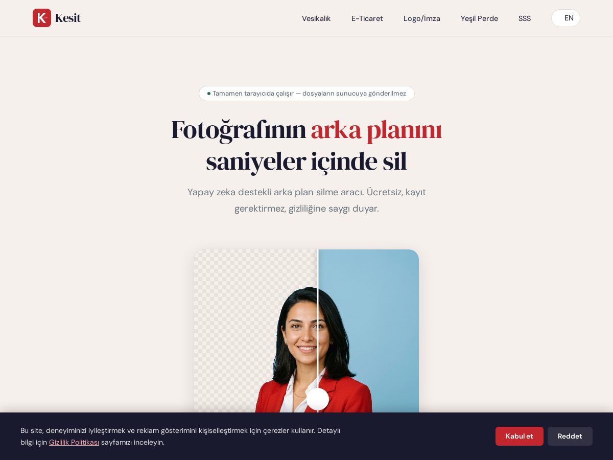 Landing-page snapshot of kesitapp.com