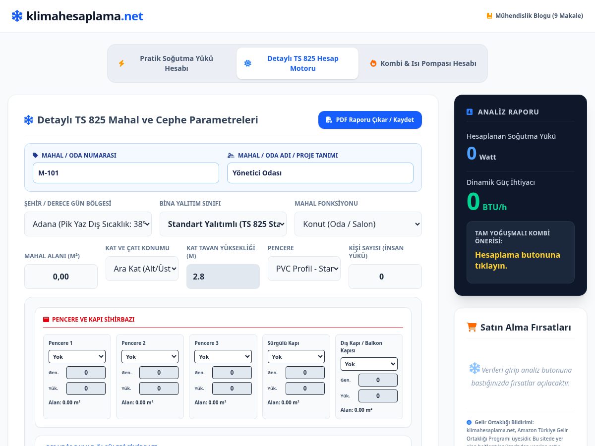 Landing-page snapshot of klimahesaplama.net