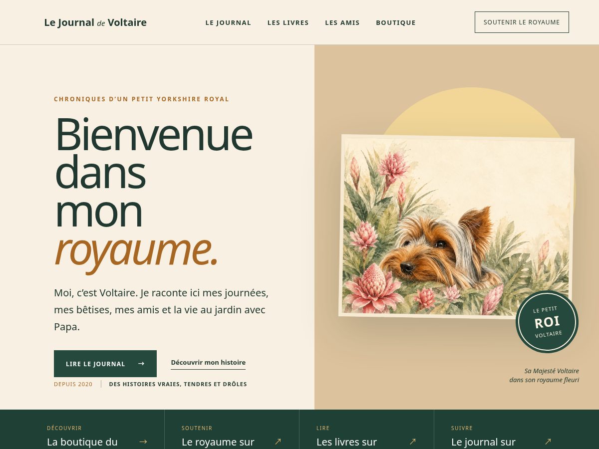 Landing-page snapshot of lejournaldevoltaire.com