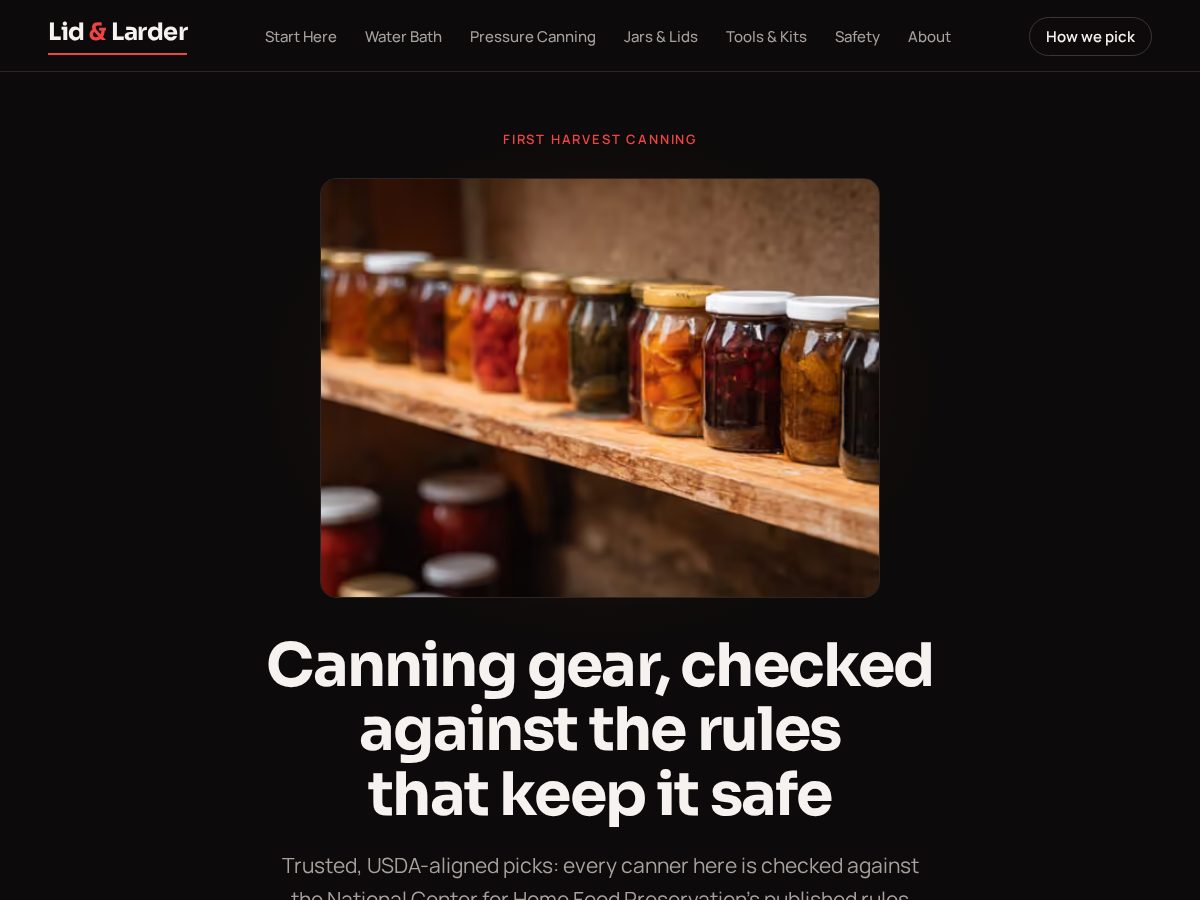 Landing-page snapshot of lidandlarder.com