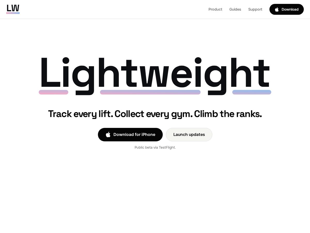 Landing-page snapshot of lightweight.baby