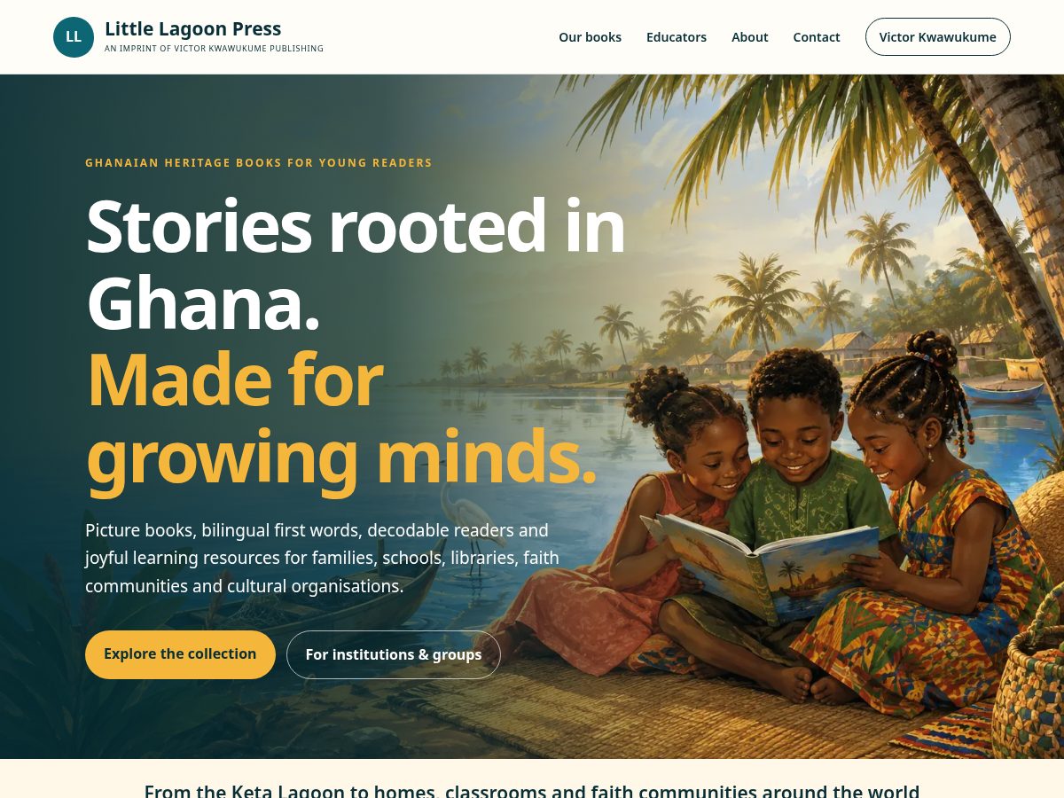 Landing-page snapshot of littlelagoonpress.com