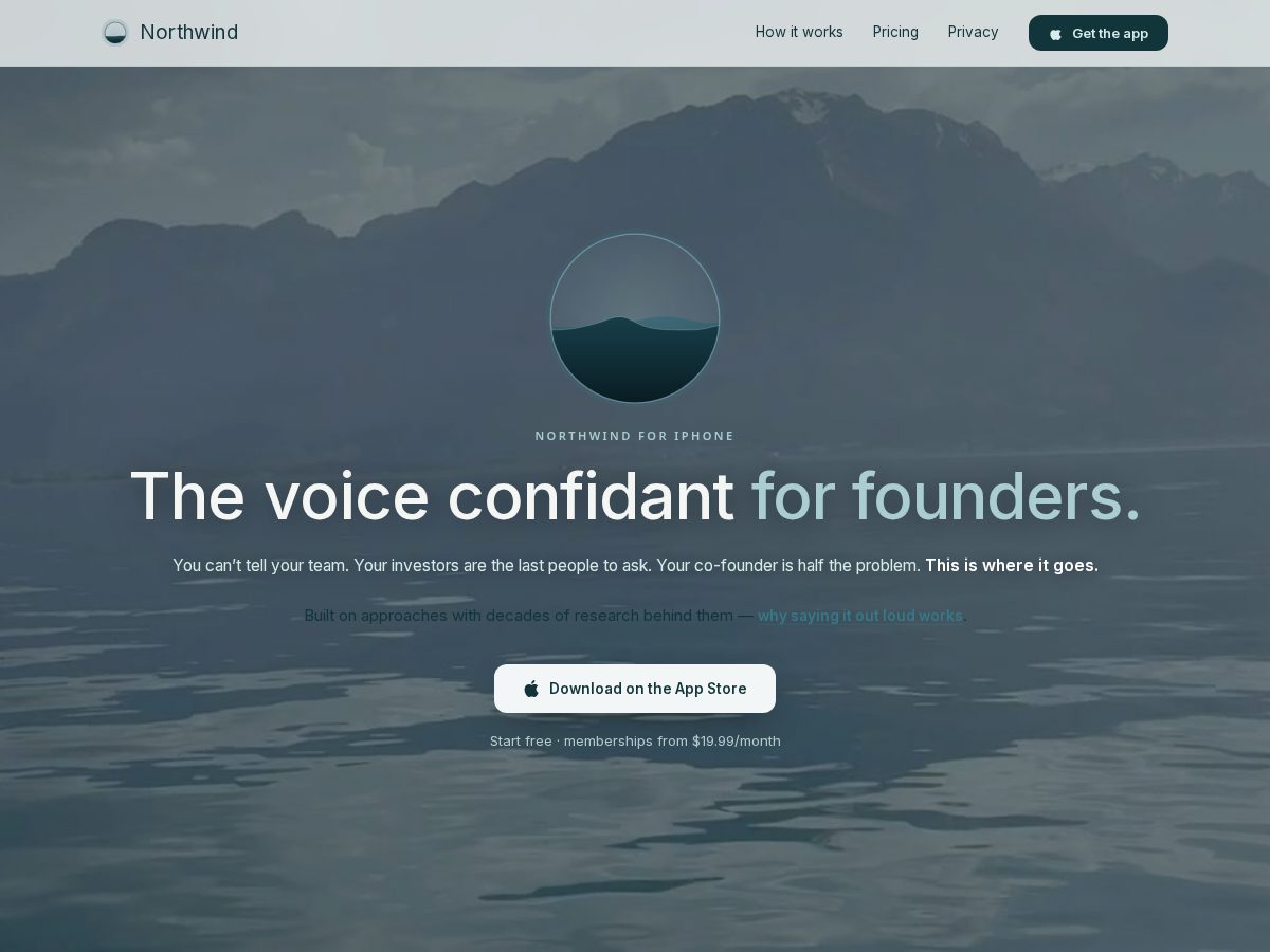 Landing-page snapshot of meetnorthwind.com