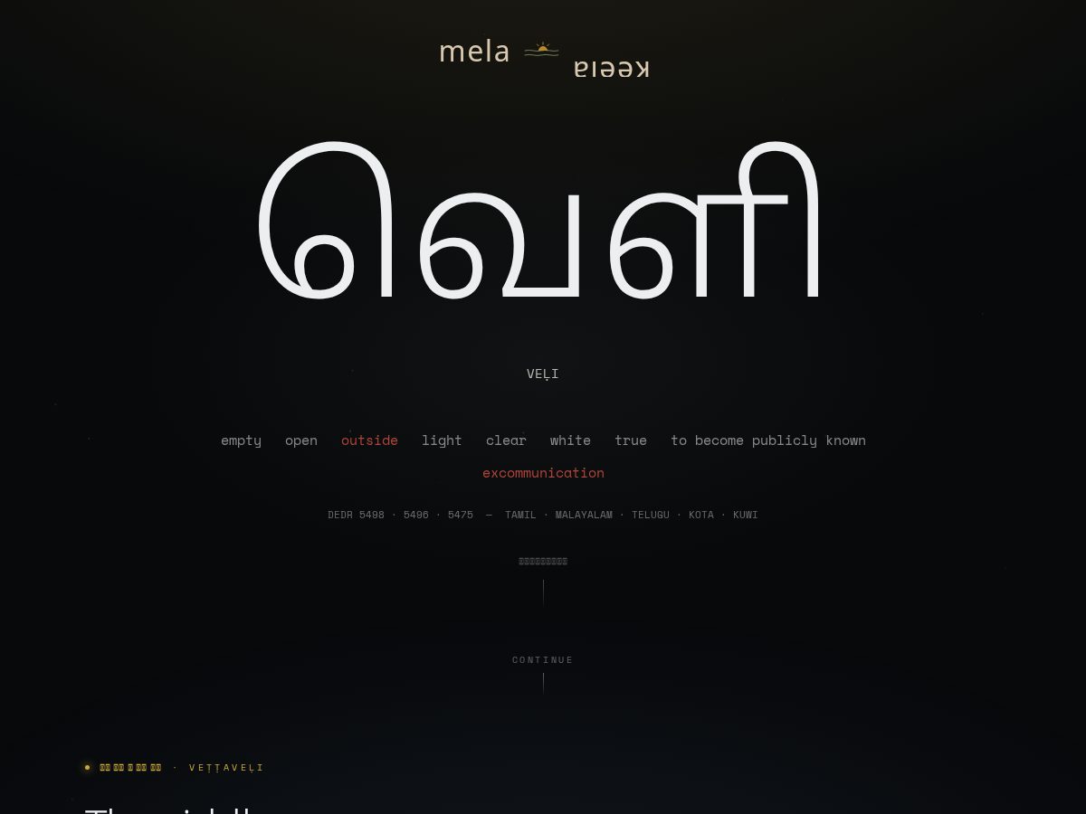 Landing-page snapshot of melakeela.com