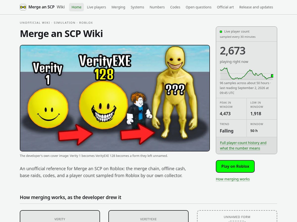 Landing-page snapshot of mergescp.wiki