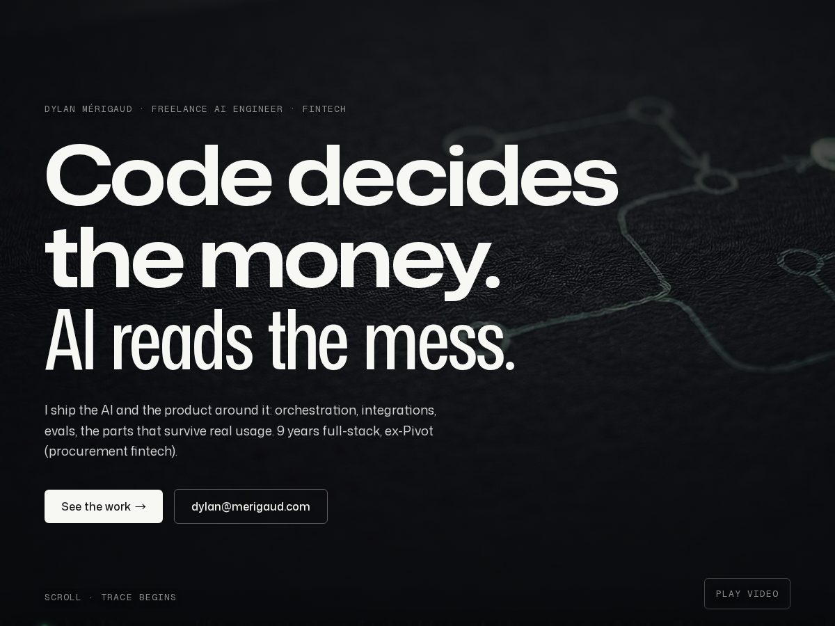 Landing-page snapshot of merigaudbuilds.com